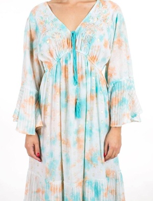 Rochie lunga Boho Chic din voal de bumbac - Img 3
