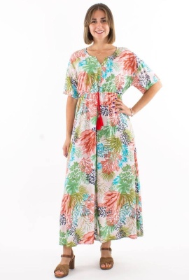 Rochie lunga cu imprimeu oceanic - Img 2