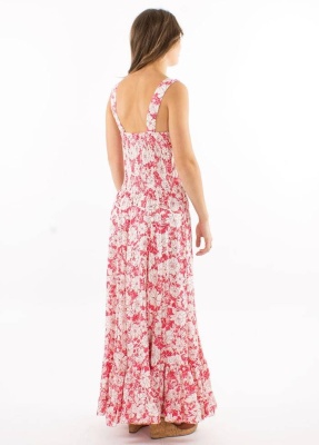 Rochie lunga rose print anemone - Img 2