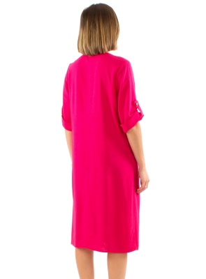 Rochie midi larga nuanta rose - Img 3