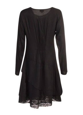 Rochie neagra chic dantelata - Img 3