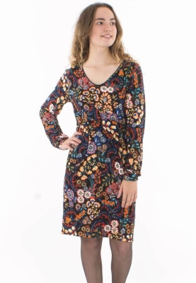 Rochie neagra print Peace & Love - Img 2