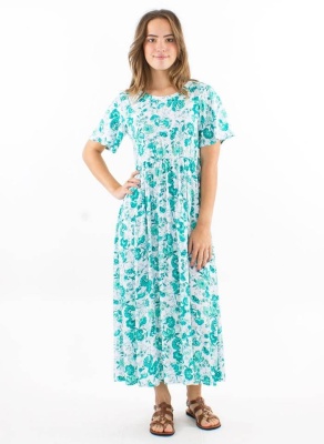 Rochie nuanta smarald print indian - Img 2