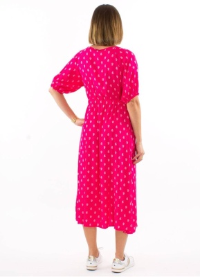 Rochie rose cu imprimeu Bali - Img 3