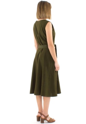 Rochie stil vintage nuanta army - Img 5