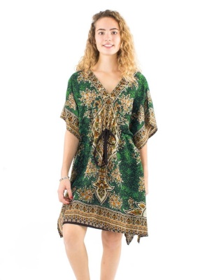 Tunica caftan petrol stil poncho - Img 2