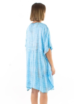 Tunica turquaz Free Size model Tie Dye - Img 3