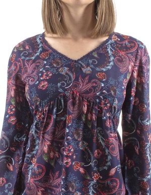 Bluza florala cu guler dantelat - Img 2