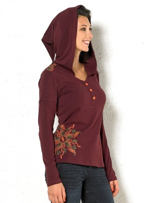 Bluza hanorac blue cu gluga elf - Img 3