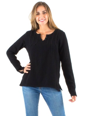 Bluza neagra tifon dublu bumbac - Img 2