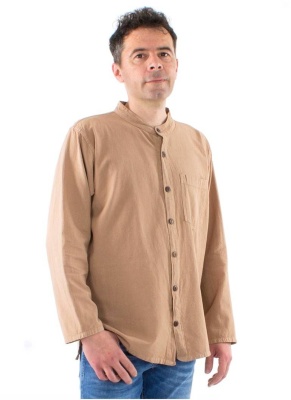 Camasa Camel Unisex bumbac guler tunica - Img 2