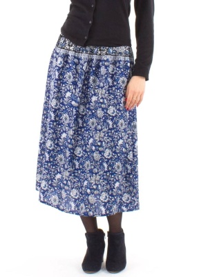 Fusta marine cu flori boho-chic - Img 4