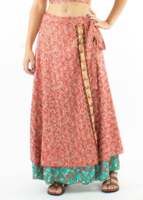 Fusta Maxi Sari Wrap nuanta corai - Img 4