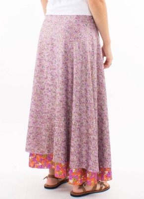 Fusta Maxi Sari Wrap nuanta lavanda - Img 3