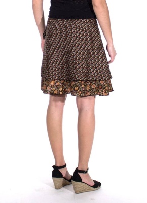 Fusta scurta sari cu croi wrap - Img 2