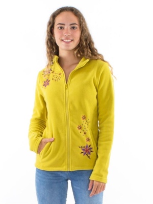 Jacheta lime cu motive florale - Img 2