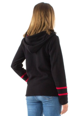 Jacheta neagra cu floare brodata - Img 4