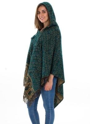 Poncho boho nuanta petrol - Img 4