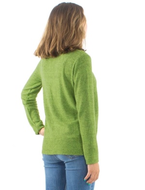 Pulover verde cu model pestrit - Img 2