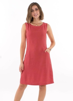 Rochie fara maneci nuanta corail - Img 1
