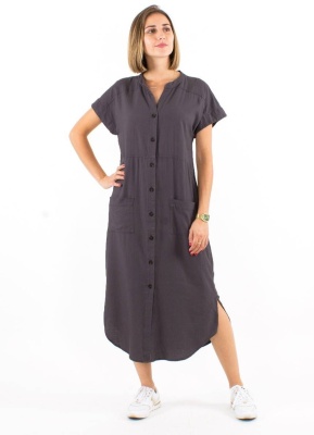 Rochie lunga cu guler tunica - Img 3