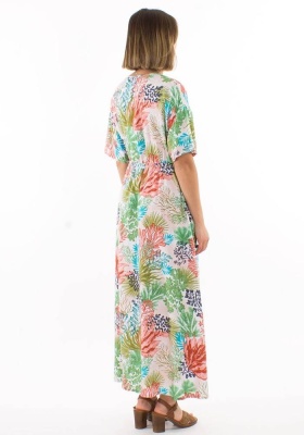 Rochie lunga cu imprimeu oceanic - Img 3