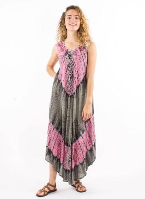 Rochie lunga de vara Baba Cool nuanta somon - Img 2