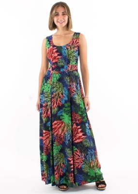 Rochie lunga marine print oceanic - Img 1