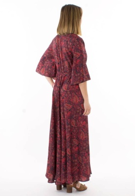 Rochie maxi cu imprimeu Sari - Img 3
