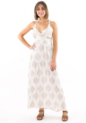 Rochie Maxi vara cu fire argintate - Img 2