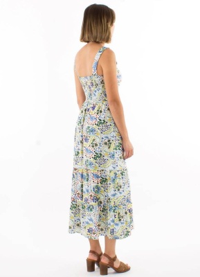 Rochie Midi evazata cu pasteluri boeme - Img 3