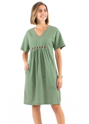 Rochie midi nuanta verde salvie - Img 1