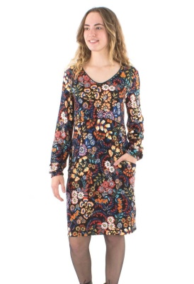 Rochie neagra print Peace & Love - Img 1