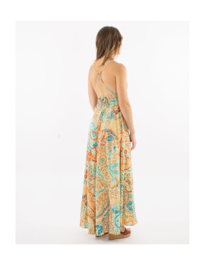 Rochie Pastel Orange Print Zaari - Img 3