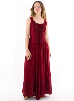Rochie romantica rosu bordeaux - Img 1