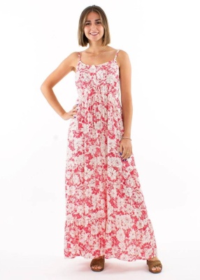 Rochie rose cu print anemone - Img 2