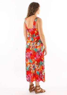 Rochie rosie jungle print - Img 3