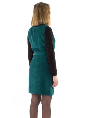 Rochie sarafan smarald velur - Img 2