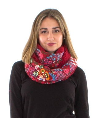 Esarfa bordeaux cu blanita eco - Img 4