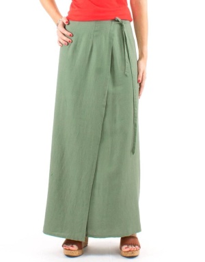 Fusta lunga verde croi wrap - Img 1