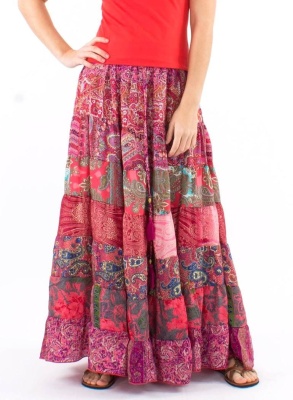 Fusta Maxi Rose cu volane - Img 3