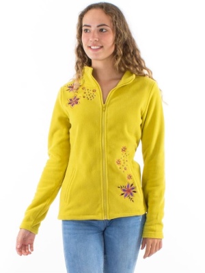 Jacheta lime cu motive florale - Img 1