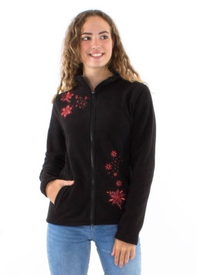 Jacheta neagra cu motive florale - Img 2