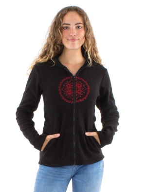 Jacheta neagra polar cu Mandala - Img 1
