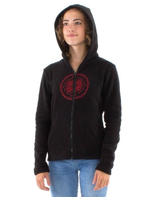 Jacheta neagra polar cu Mandala - Img 4