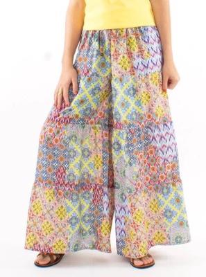 Pantaloni hippie-chic print mozaic - Img 1