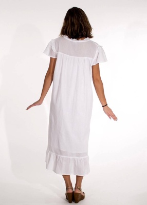 Rochie alba boho-chic bumbac - Img 3