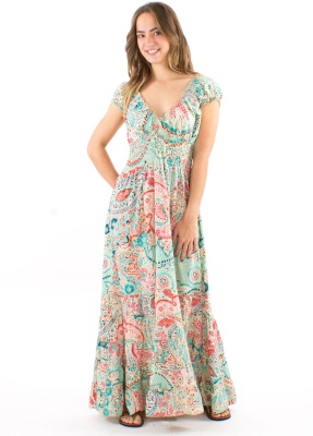 Rochie Bohemian Zaari nuanță mentă - Img 1