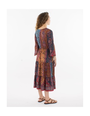 Rochie Boho Etnic Florală - Img 4