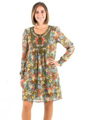 Rochie etnic-chic cu pieptar brodat - Img 3